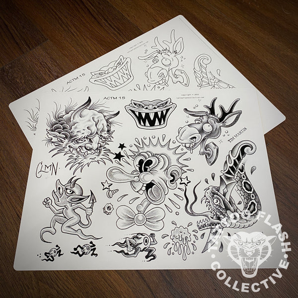 Aaron Coleman/Tim Martin Tattoo Flash#15 (old stock
