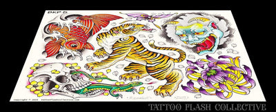 Braden Kendall 5 page Digital Flash #1-5 - tattooflashcollective