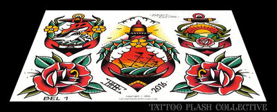 Bram Elstak 5 page Digital Flash #1-#5 - tattooflashcollective