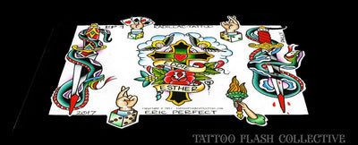 Eric Perfect 8 page Digital Flash #1-#8 - tattooflashcollective