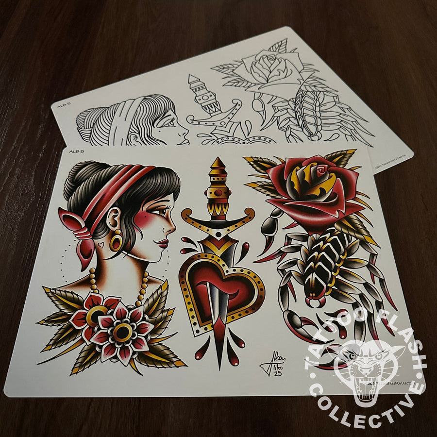 Alban Aliko Flash Alban Aliko Tattoo Flash #05