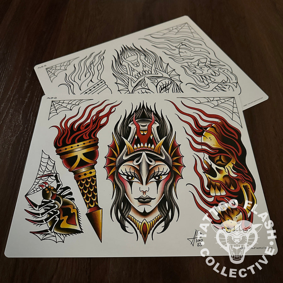 Alban Aliko Flash Alban Aliko Tattoo Flash #06