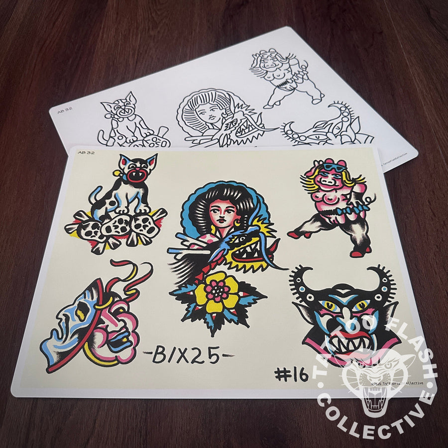 Andrew Bixby Flash Andrew Bixby Tattoo Flash #32