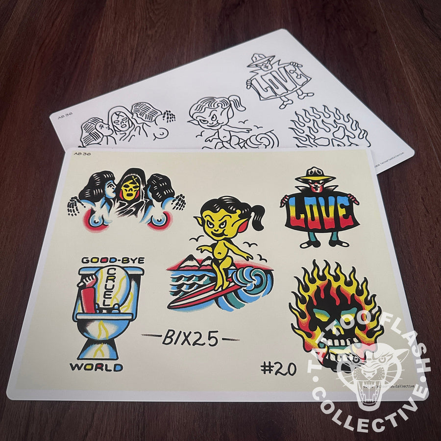 Andrew Bixby Flash Andrew Bixby Tattoo Flash #36