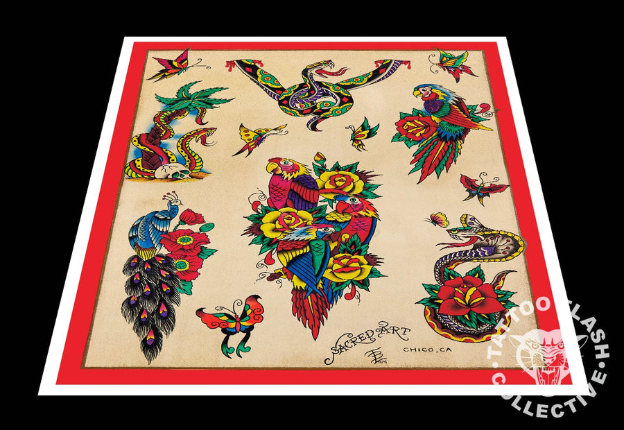 Bill Loika prints 12"x16" Bill Loika Tattoo Print #07- 12"x16" and 18"x24"