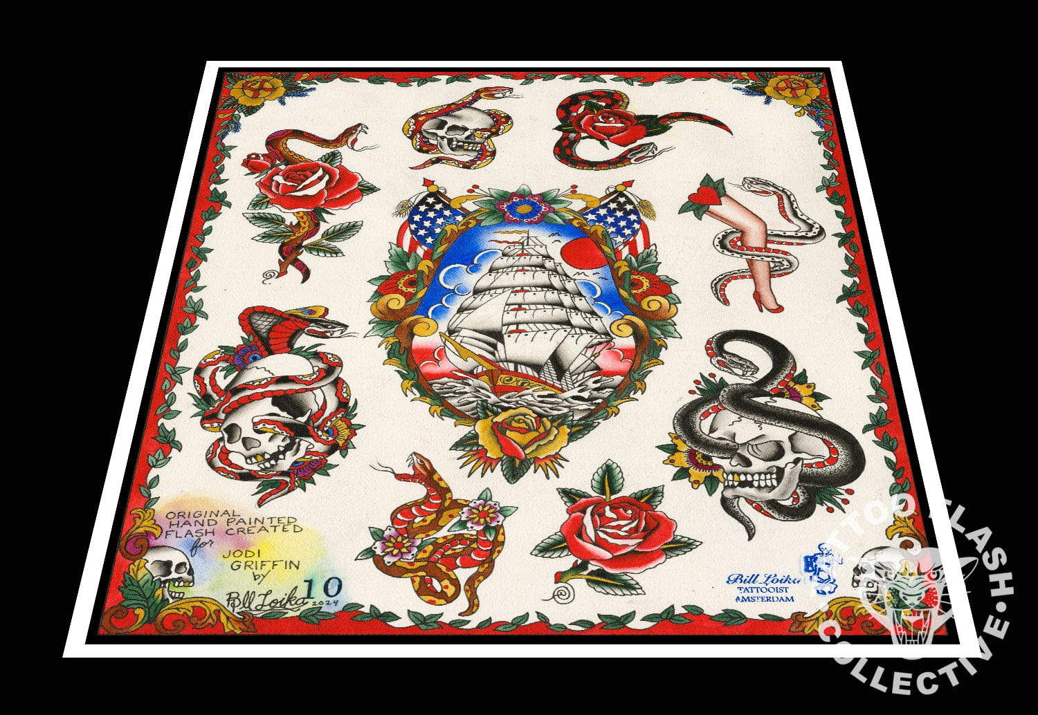 Bill Loika prints 12"x16" Bill Loika Tattoo Print #09- 12"x16" and 18"x24"