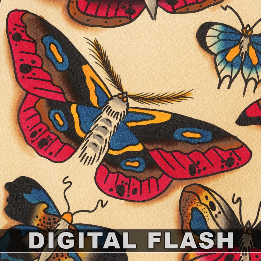 Black Stallion Tattoo digital download Black Stallion 5 page Digital Flash #52-#56