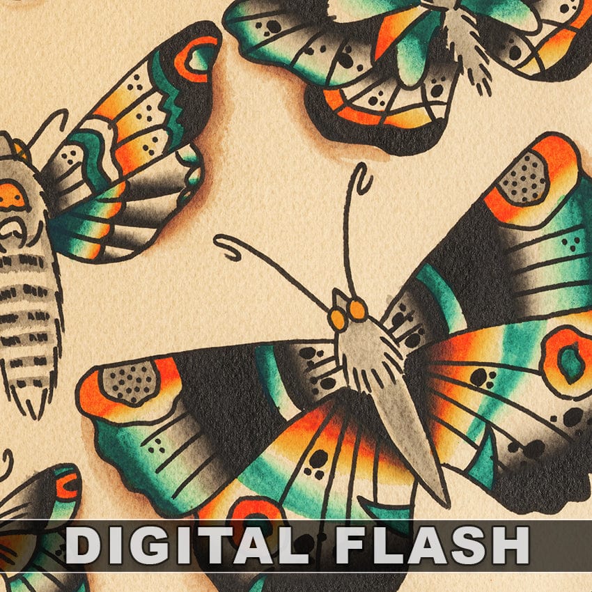 Black Stallion Tattoo digital download Black Stallion 5 page Digital Flash #57-#61