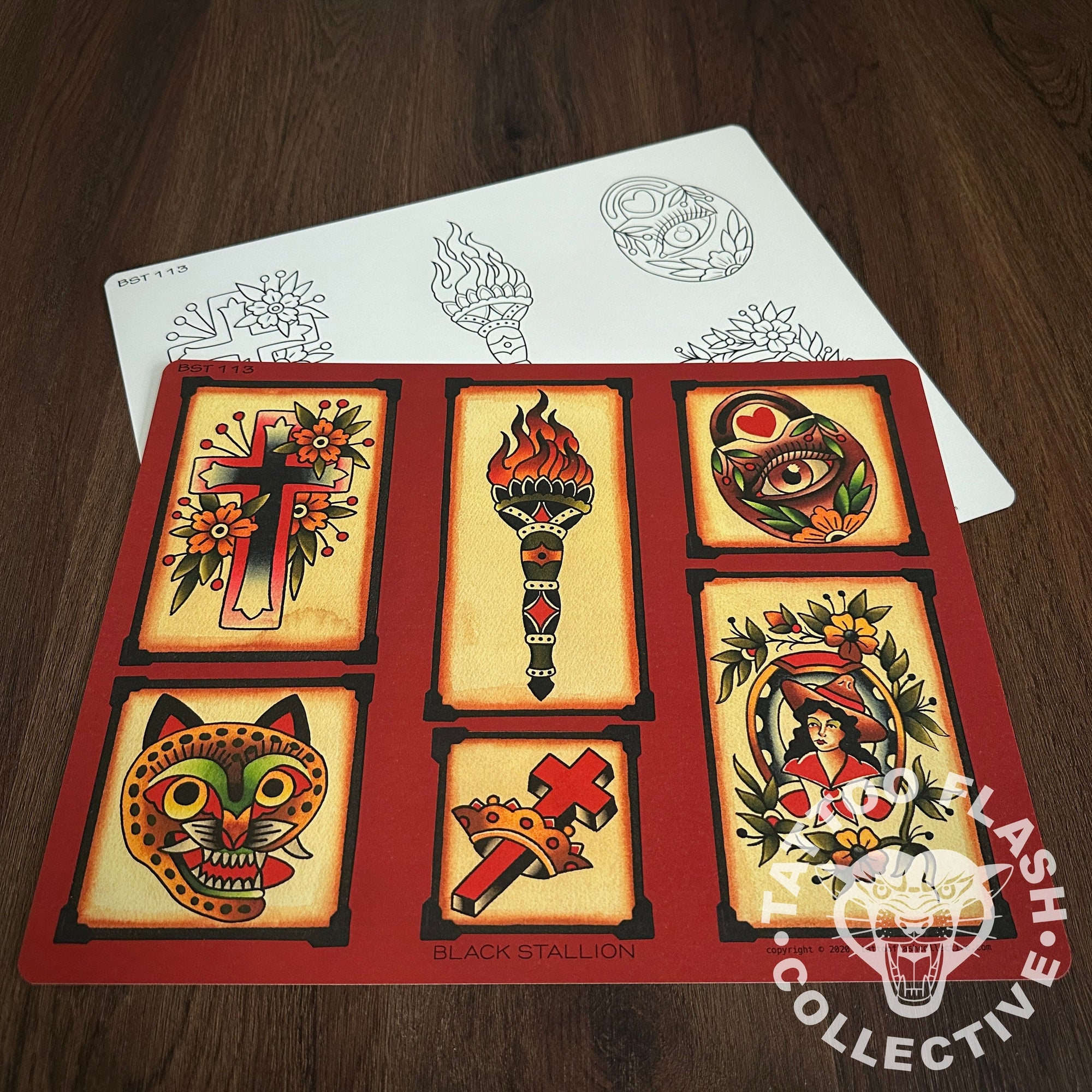 Black Stallion Tattoo Flash Black Stallion #113