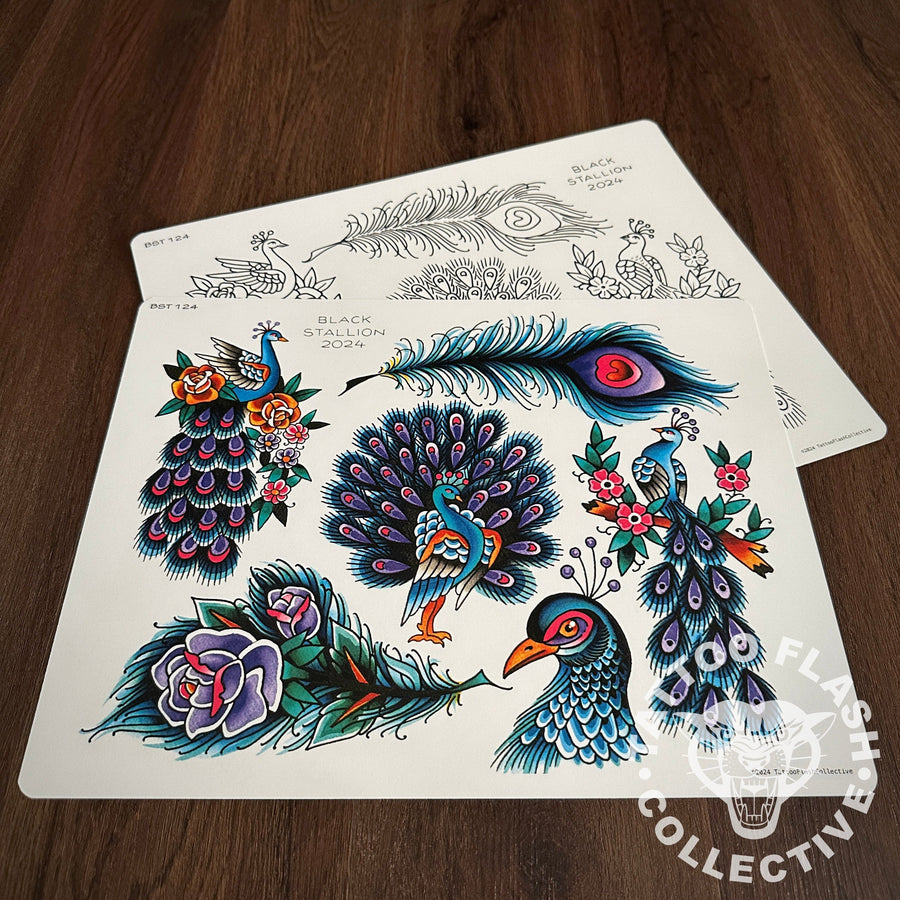 Black Stallion Tattoo Flash Black Stallion #124