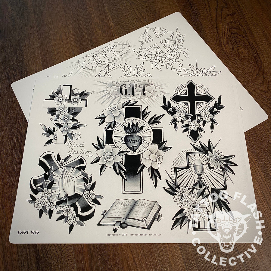 Black Stallion Tattoo Flash Black Stallion #98