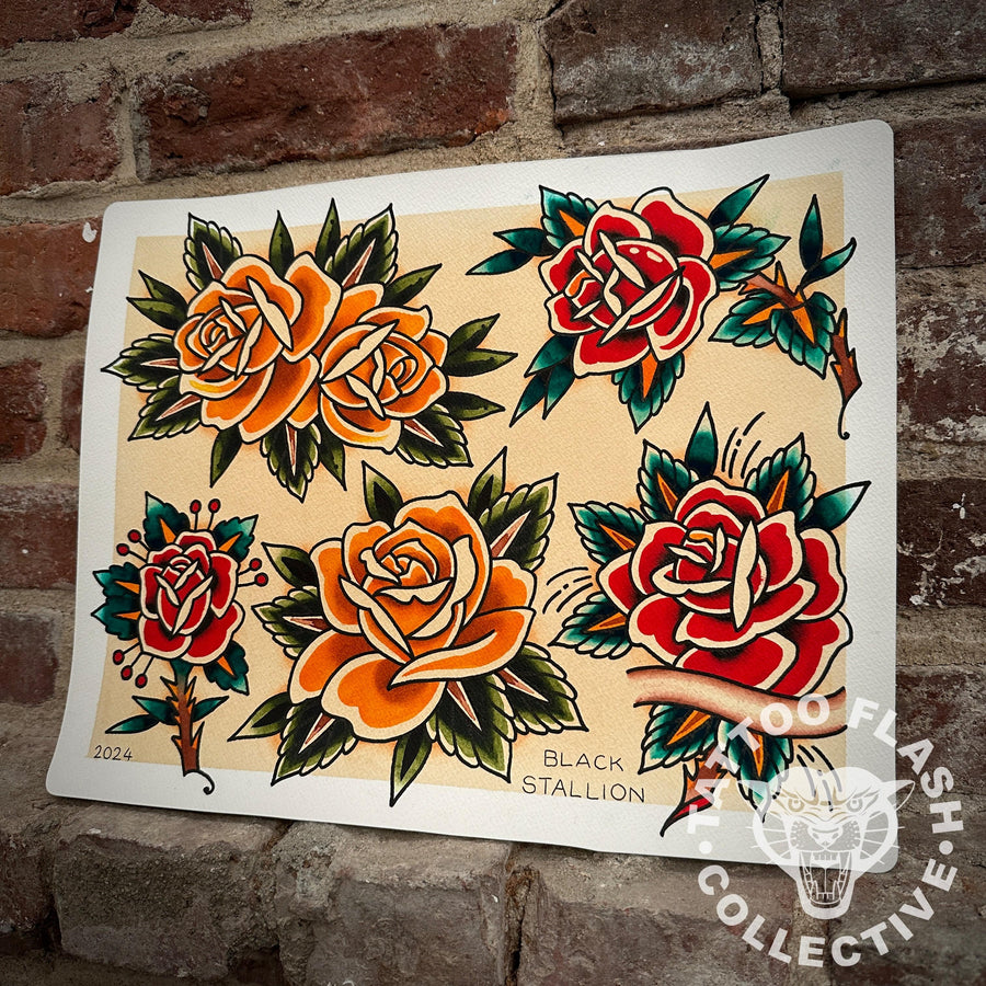 Black Stallion Tattoo Flash Original Flash Black Stallion #121