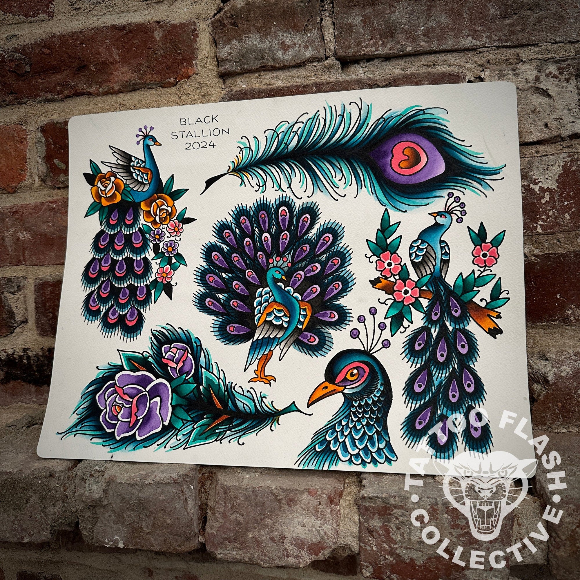 Black Stallion Tattoo Flash Original Flash Black Stallion #124