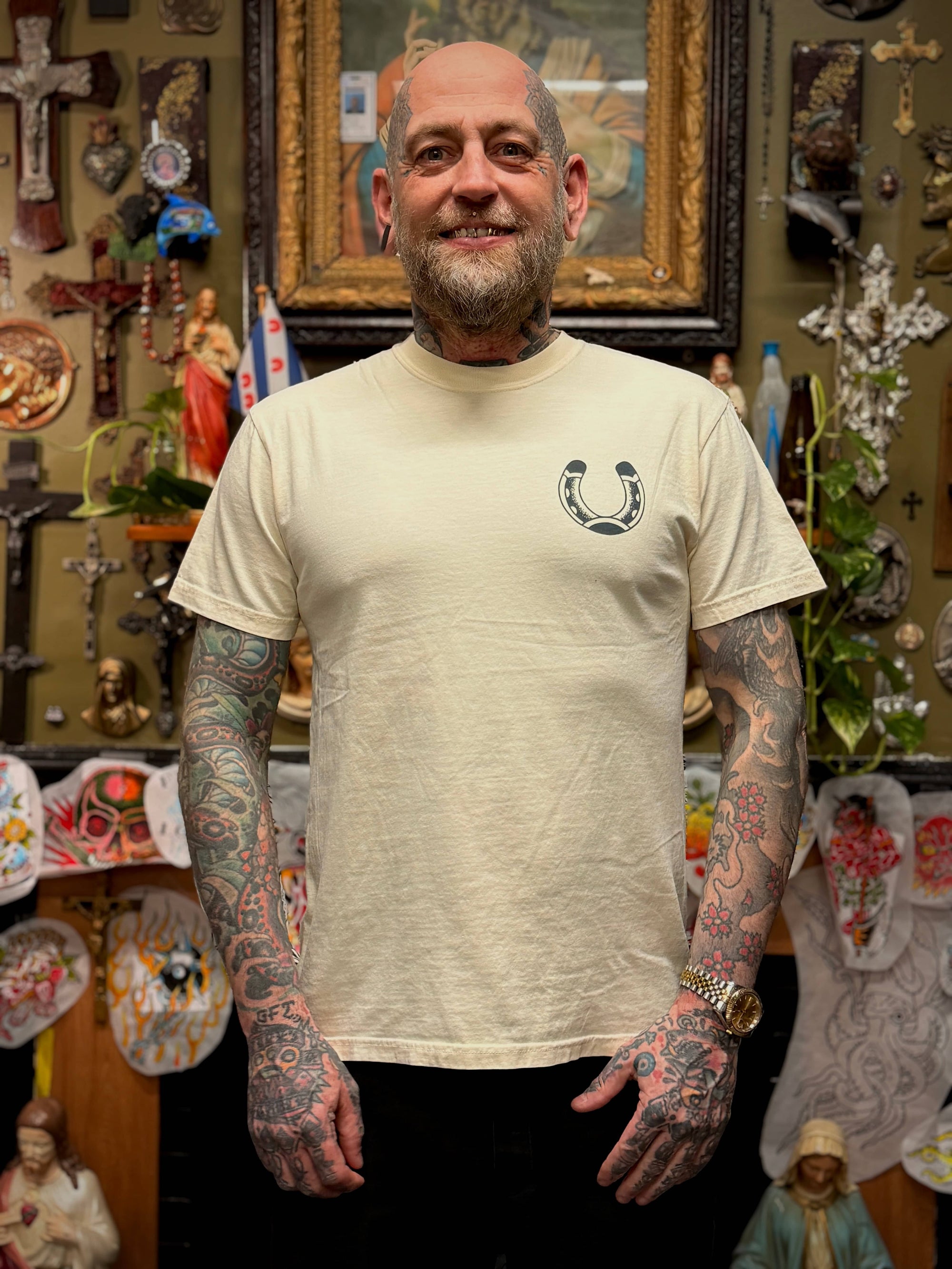 Black Stallion Tattoo Black Stallion T-shirt Ivory