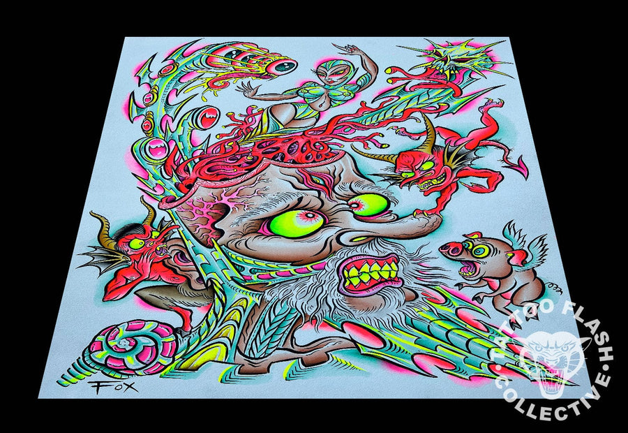 Dave Fox prints 12"x16" Dave Fox Tattoo Print #26- 12"x16" and 18"x24"