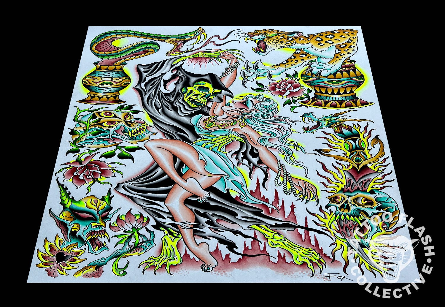 Dave Fox prints 12"x16" Dave Fox Tattoo Print #28- 12"x16" and 18"x24"