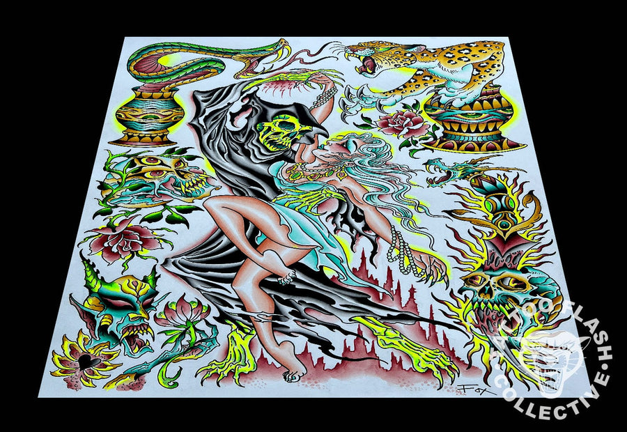 Dave Fox prints 12"x16" Dave Fox Tattoo Print #28- 12"x16" and 18"x24"