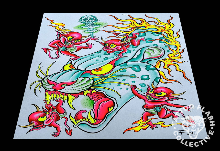 Dave Fox prints 12"x16" Dave Fox Tattoo Print #29- 12"x16" and 18"x24"