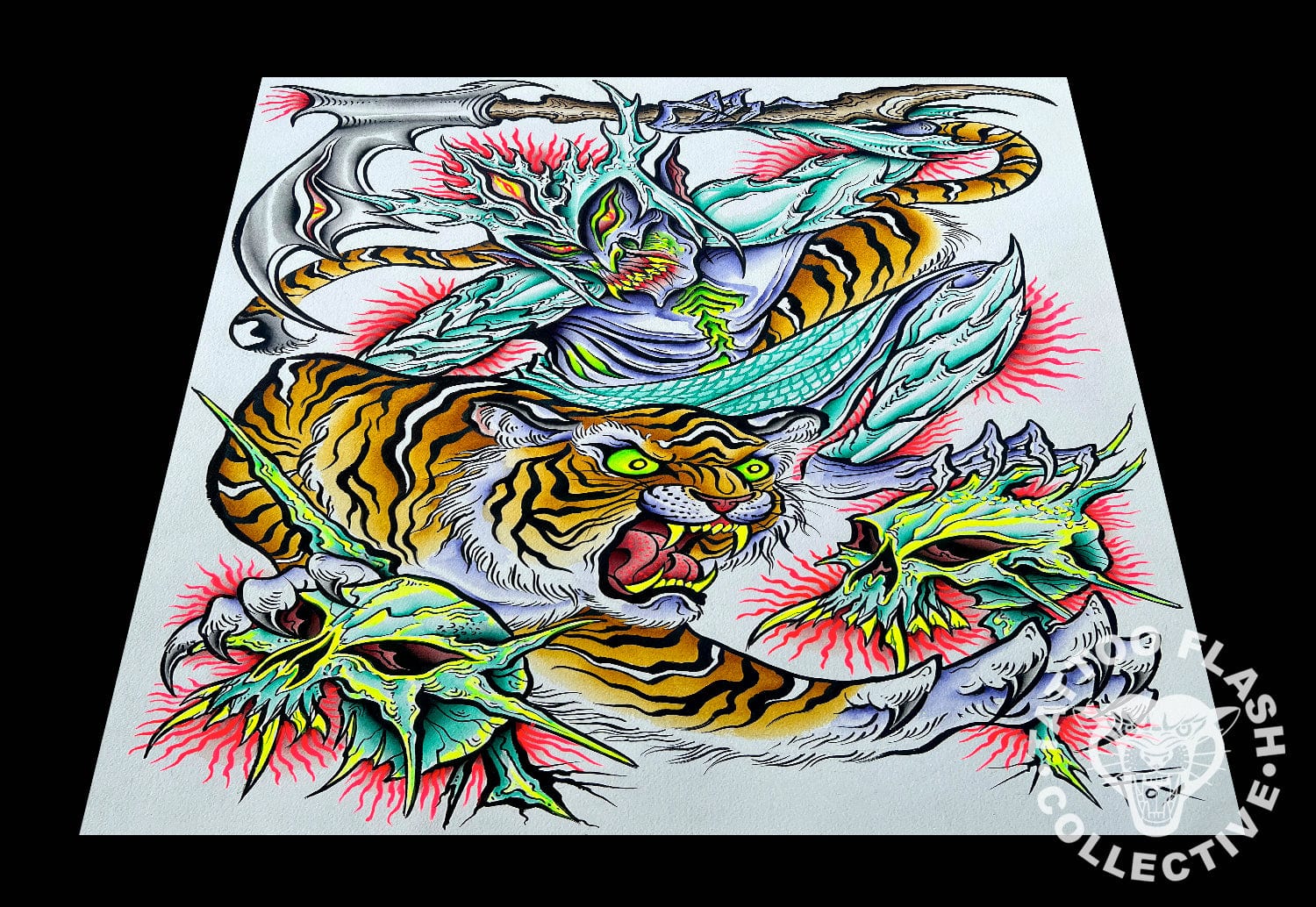 Dave Fox prints 12"x16" Dave Fox Tattoo Print #30- 12"x16" and 18"x24"