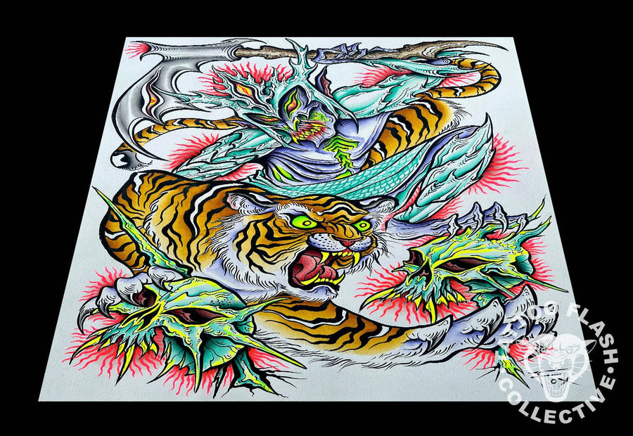 Dave Fox prints 12"x16" Dave Fox Tattoo Print #30- 12"x16" and 18"x24"