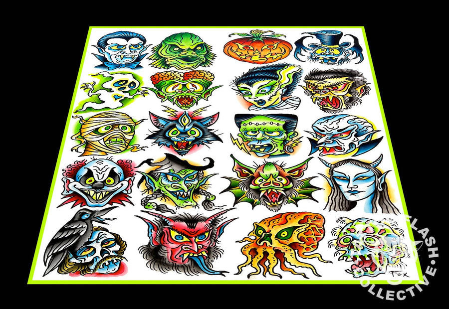 Dave Fox prints 12"x16" Dave Fox Tattoo Print #31- 12"x16"