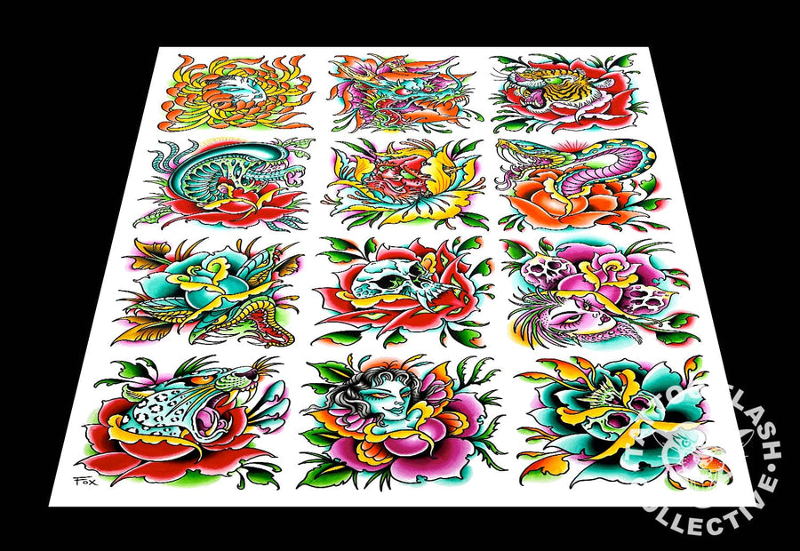 Dave Fox prints 12"x16" Dave Fox Tattoo Print #33- 12"x16" and 18"x24"