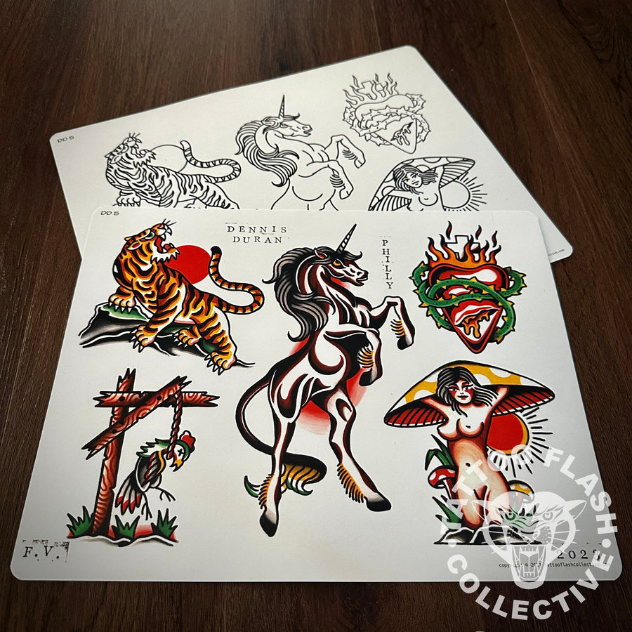 Dennis Duran Flash Dennis Duran Tattoo Flash #05