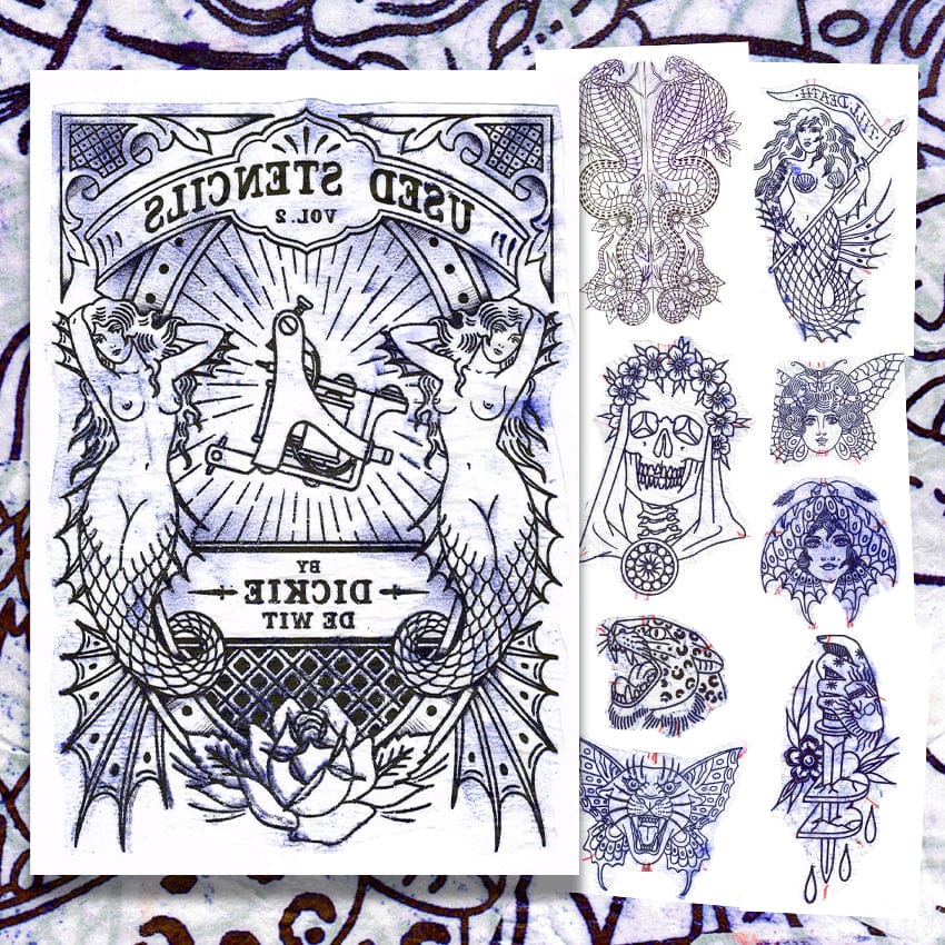 Dickie de Wit Books Dickie de Wit -Used Tattoo Stencils Vol.2