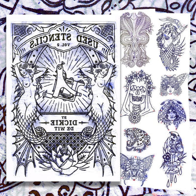 Dickie de Wit Books Dickie de Wit -Used Tattoo Stencils Vol.2