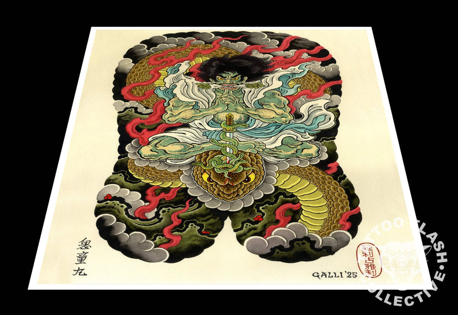 Enrico Galli prints 12"x16" Enrico Galli Tattoo Print #27- 12"x16" and 18"x24"