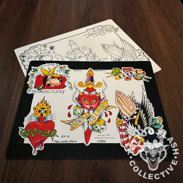 Eric Perfect tattoo flash - tattooflashcollective