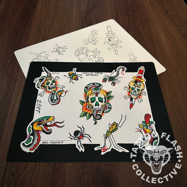 Eric Perfect tattoo flash - tattooflashcollective