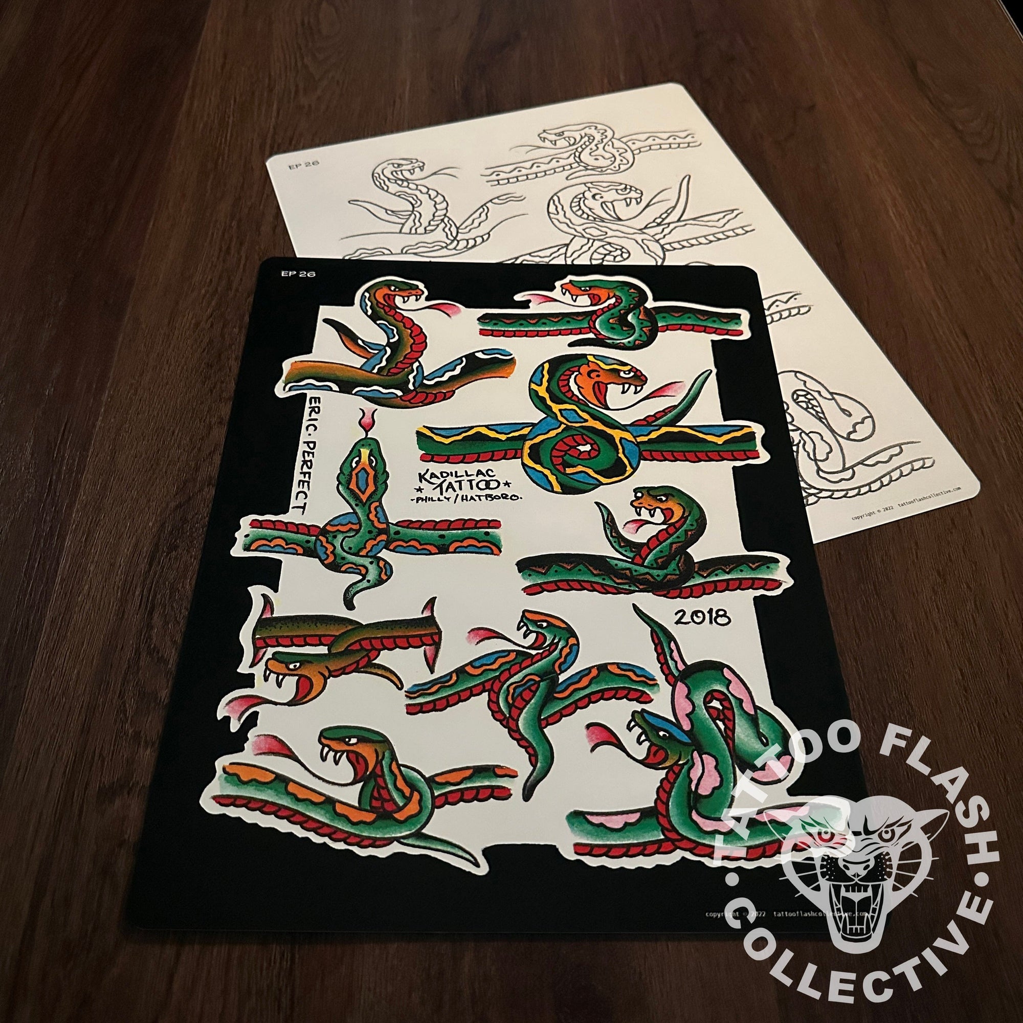 Eric Perfect Eric Perfect Digital Tattoo Flash #25-#30 - tattooflashcollective
