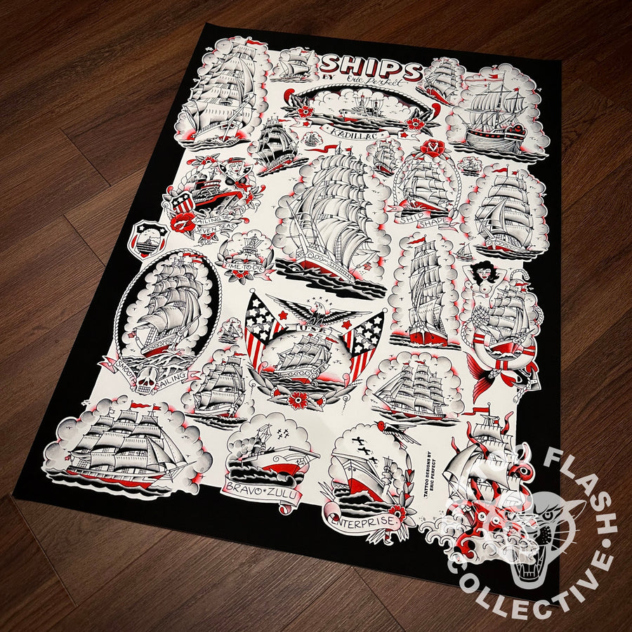 Eric Perfect prints Eric Perfect Tattoo Print #36- 18"x24" or 22"x30"
