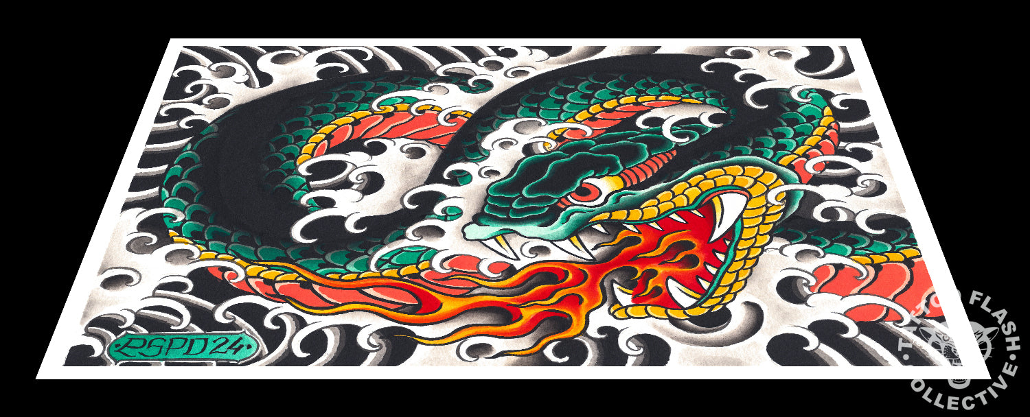 Espo Tattoo Print #01- 12"x16"