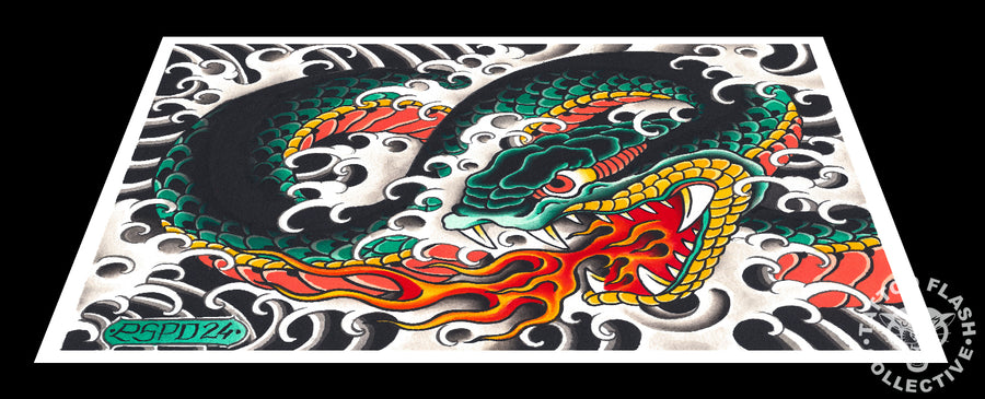 Espo Tattoo Print #01- 12"x16"