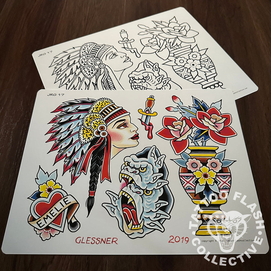 John Glessner Flash John Glessner Tattoo Flash #17