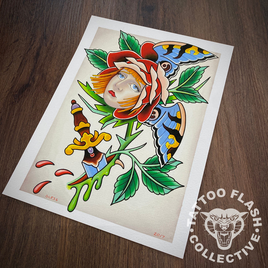 John Glessner prints John Glessner Tattoo Print #03- 9"x12"