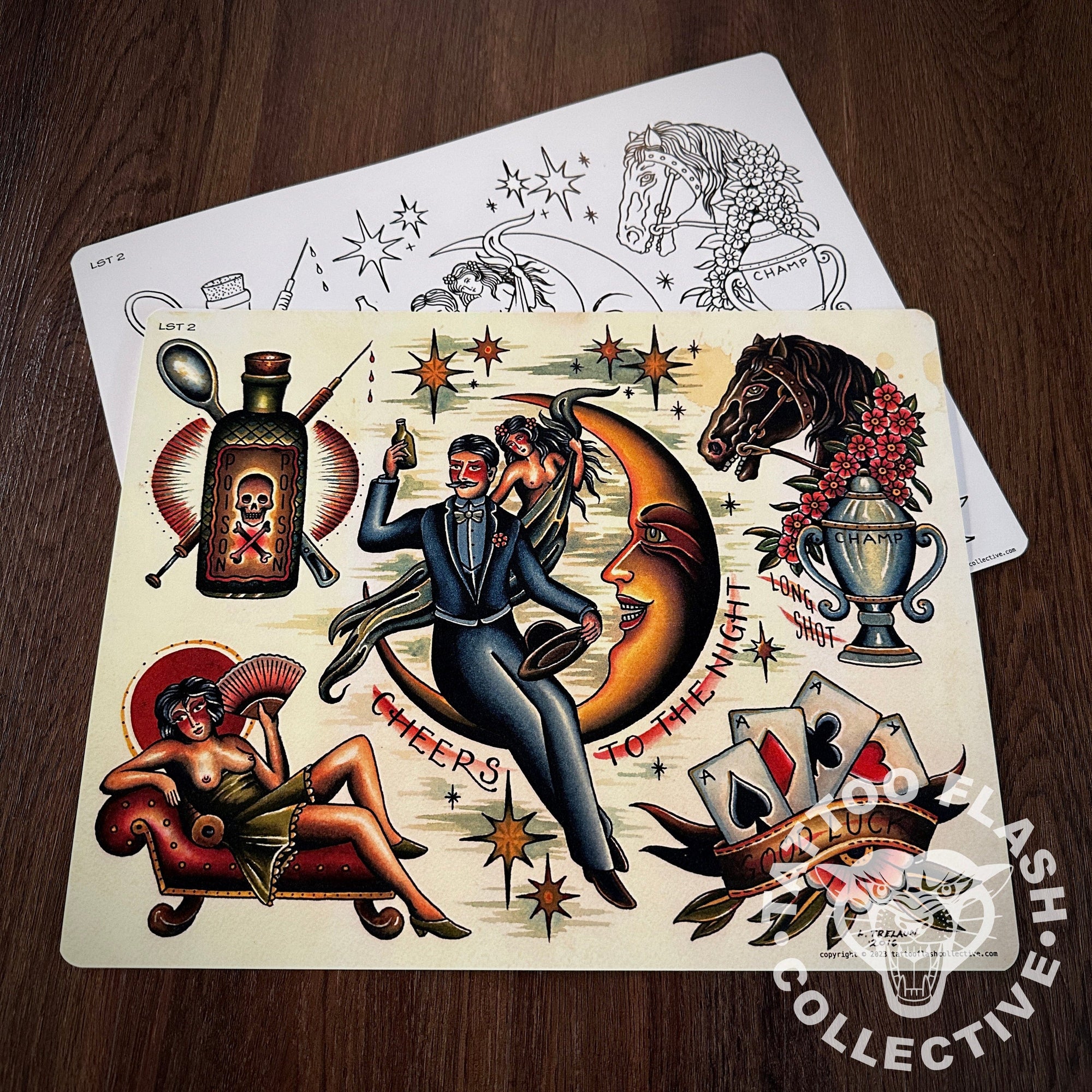 Laurent Trelaun Flash Laurent Trelaun Tattoo Flash #02