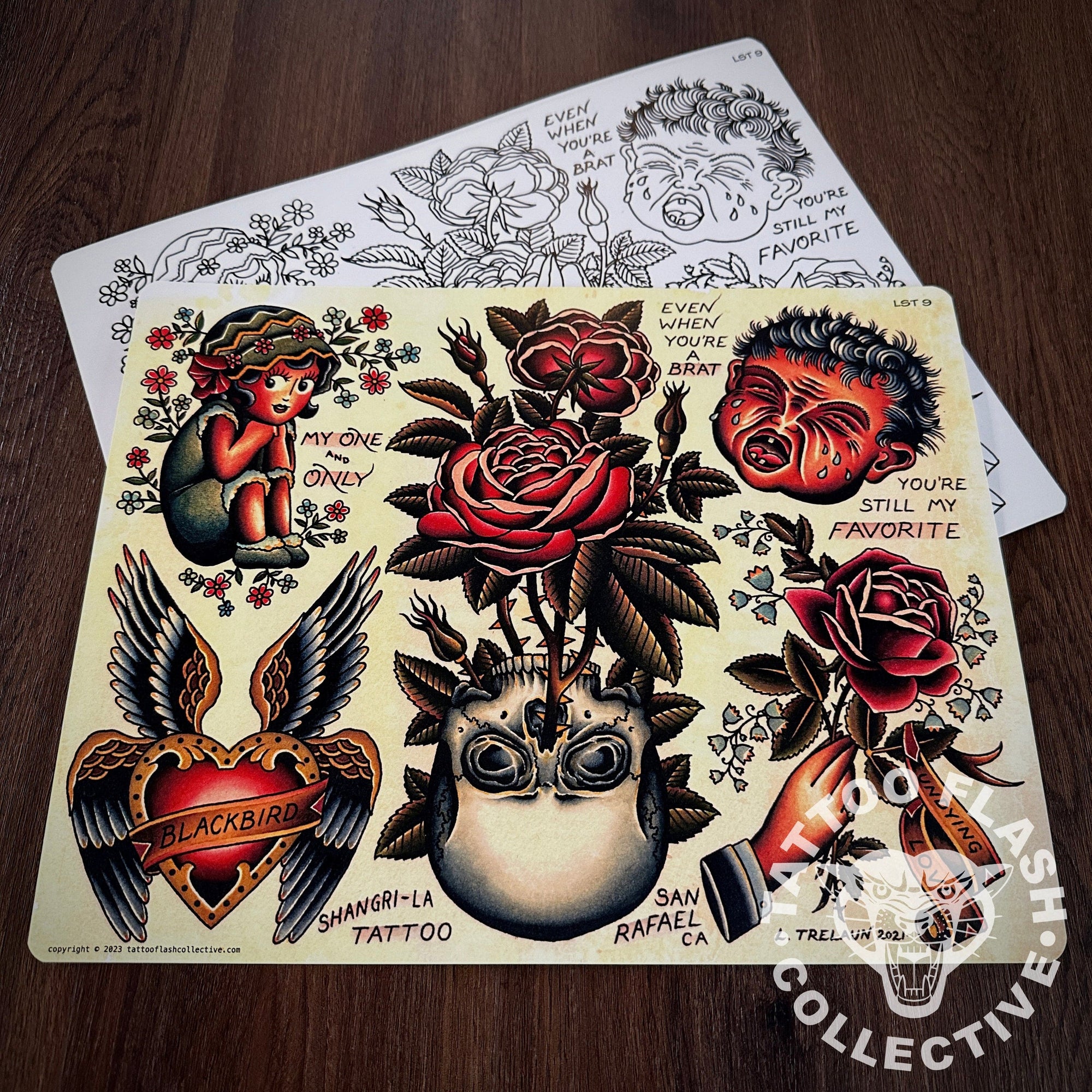 Laurent Trelaun Flash Laurent Trelaun Tattoo Flash #09