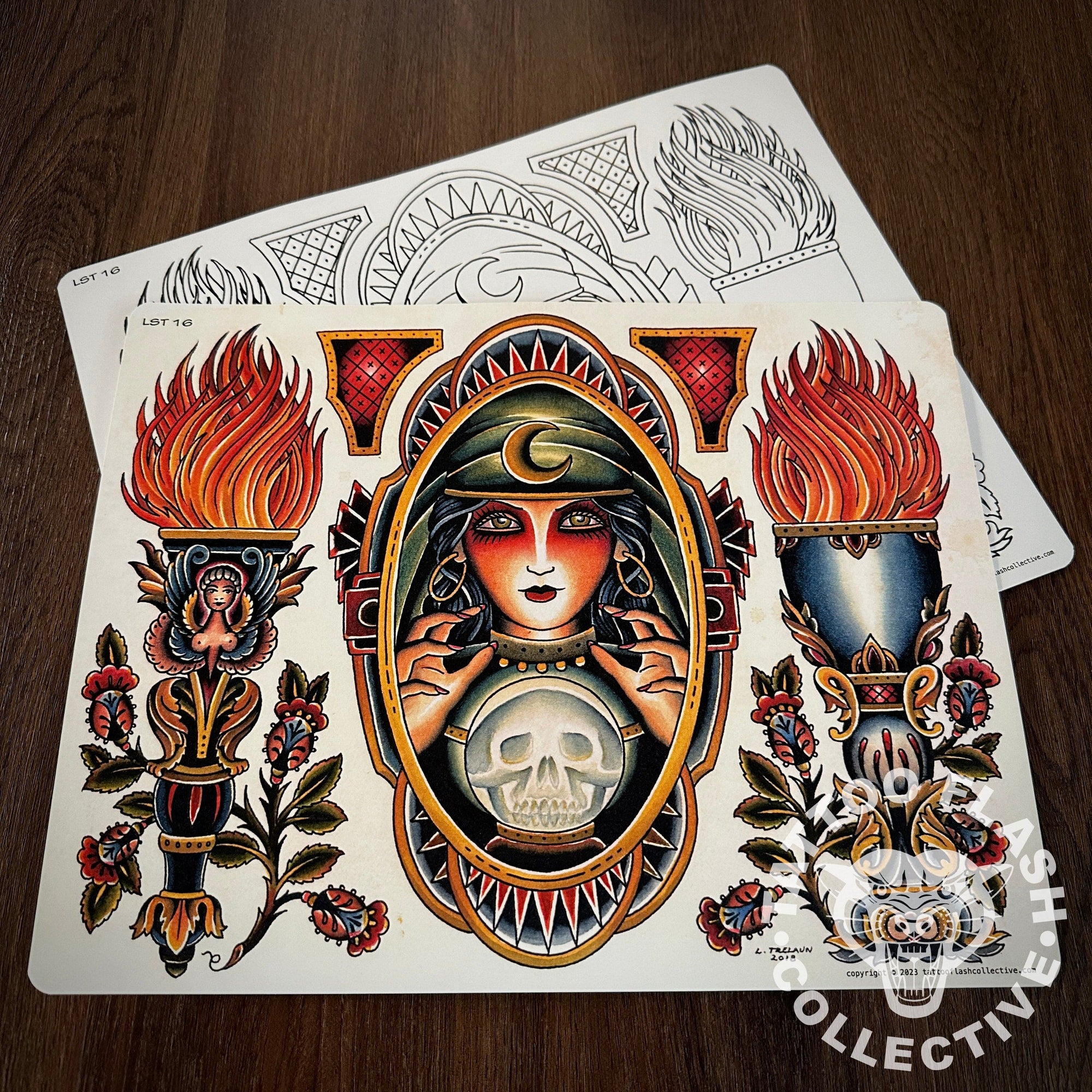 Laurent Trelaun Flash Laurent Trelaun Tattoo Flash #16