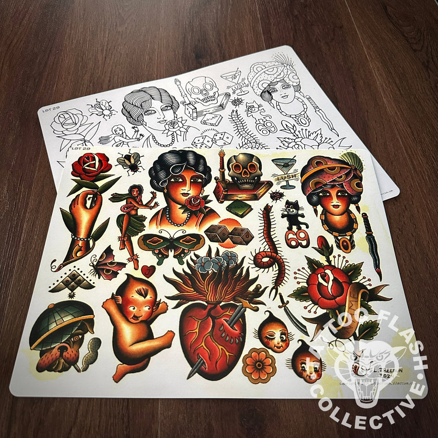 Laurent Trelaun Flash Laurent Trelaun Tattoo Flash #29