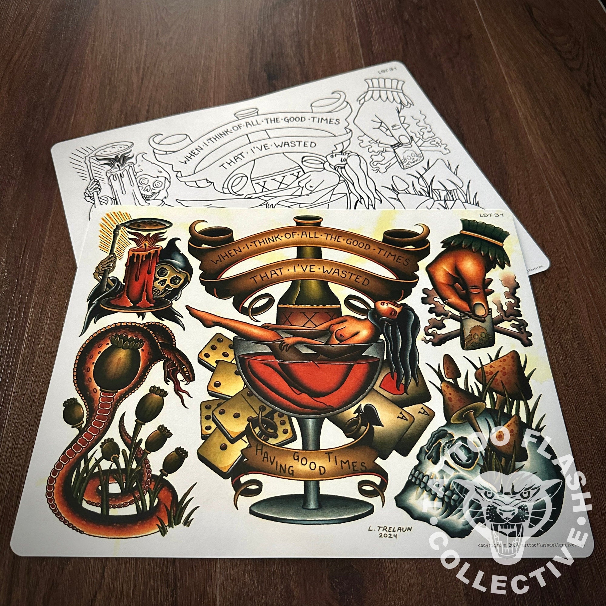 Laurent Trelaun Flash Laurent Trelaun Tattoo Flash #31