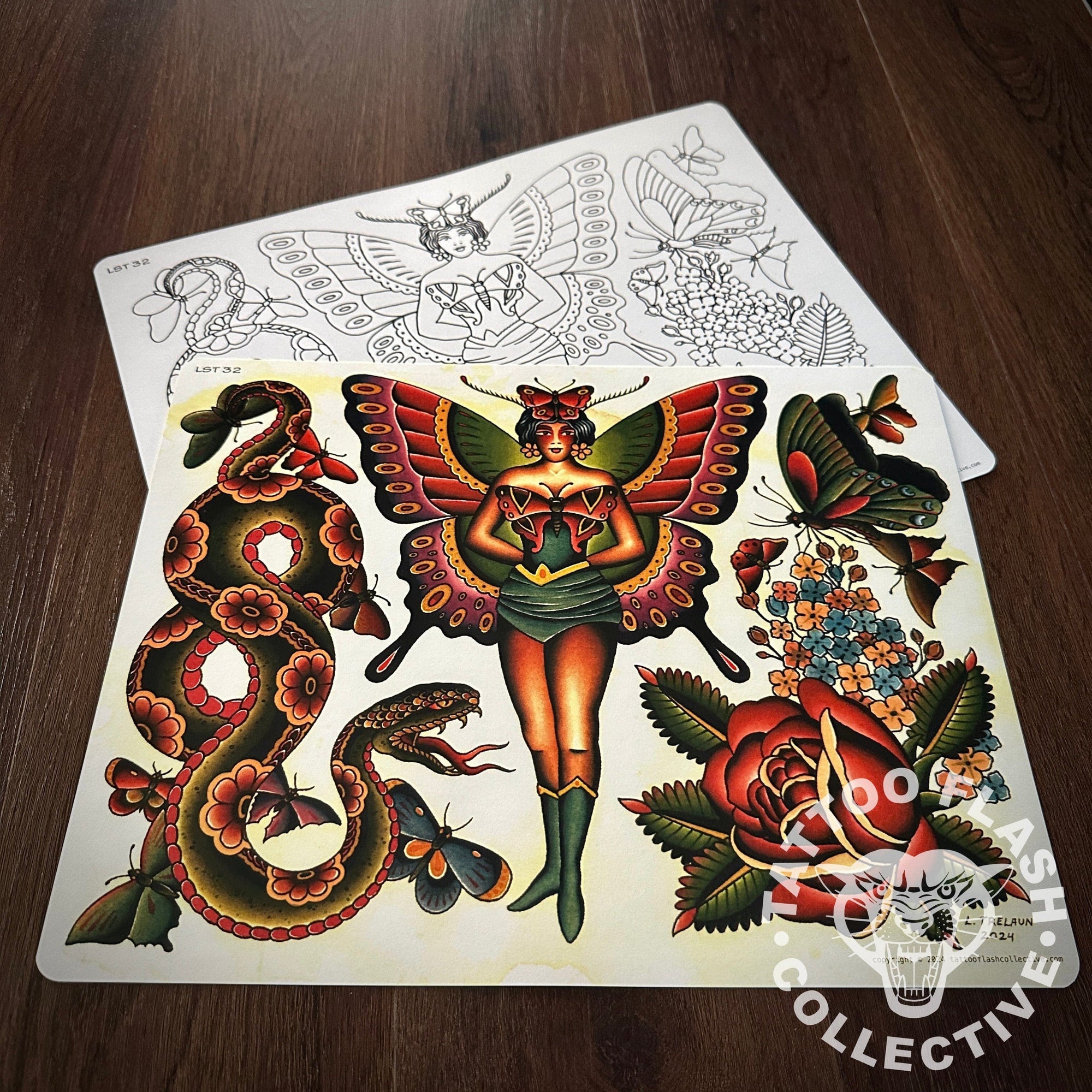 Laurent Trelaun Flash Laurent Trelaun Tattoo Flash #32