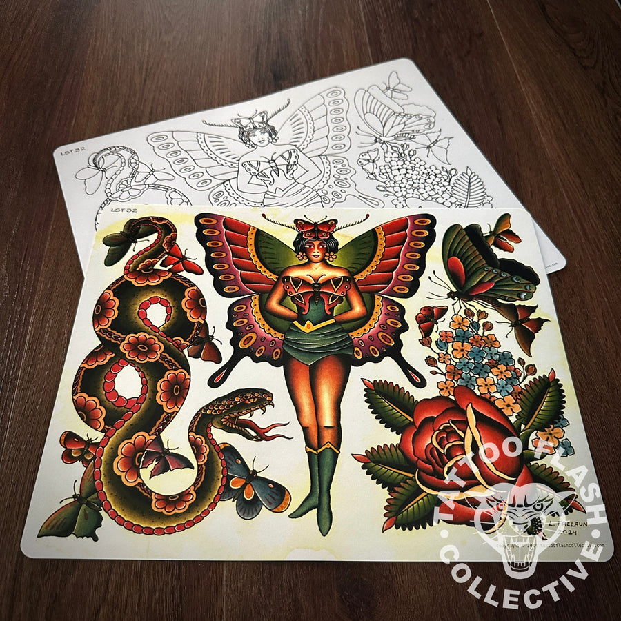 Laurent Trelaun Flash Laurent Trelaun Tattoo Flash #32