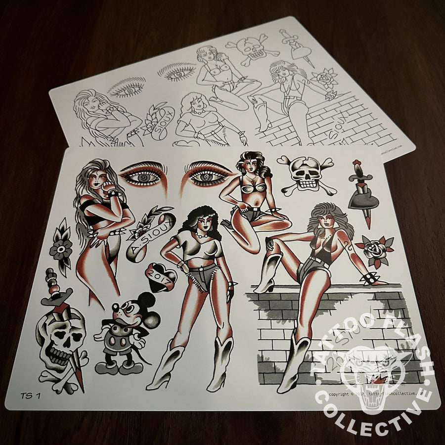 leina okumara Flash Leina Sioux Tattoo Flash #01