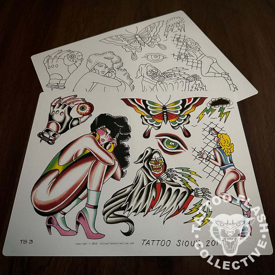 leina okumara Flash Leina Sioux Tattoo Flash #03 (old stock)