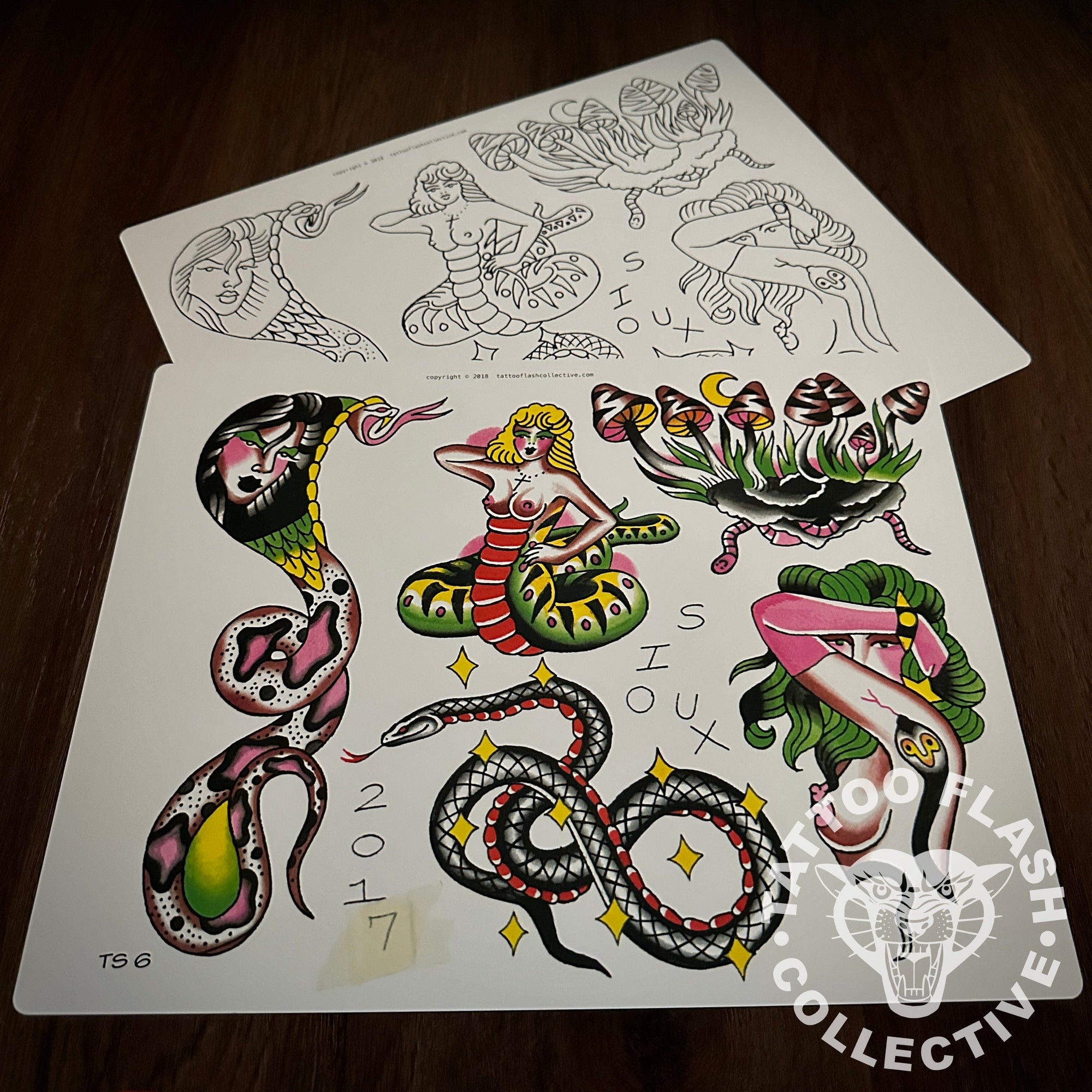 leina okumara Flash Leina Sioux Tattoo Flash #06 (old stock)