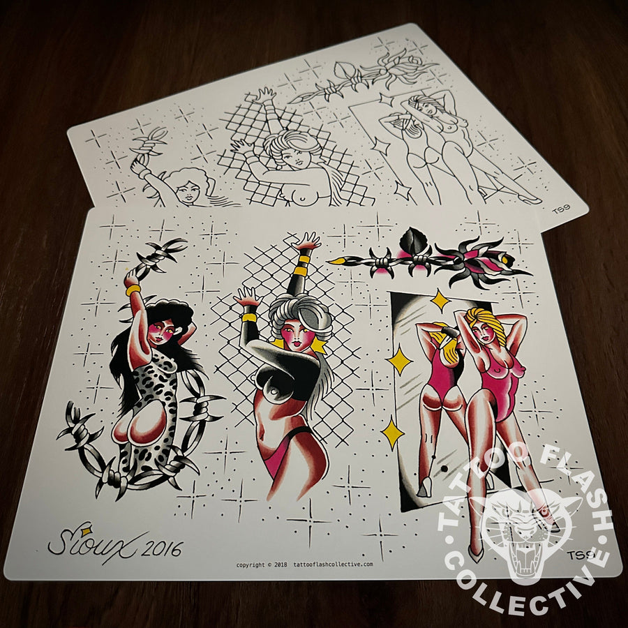leina okumara Flash Leina Sioux Tattoo Flash #09 (old stock)