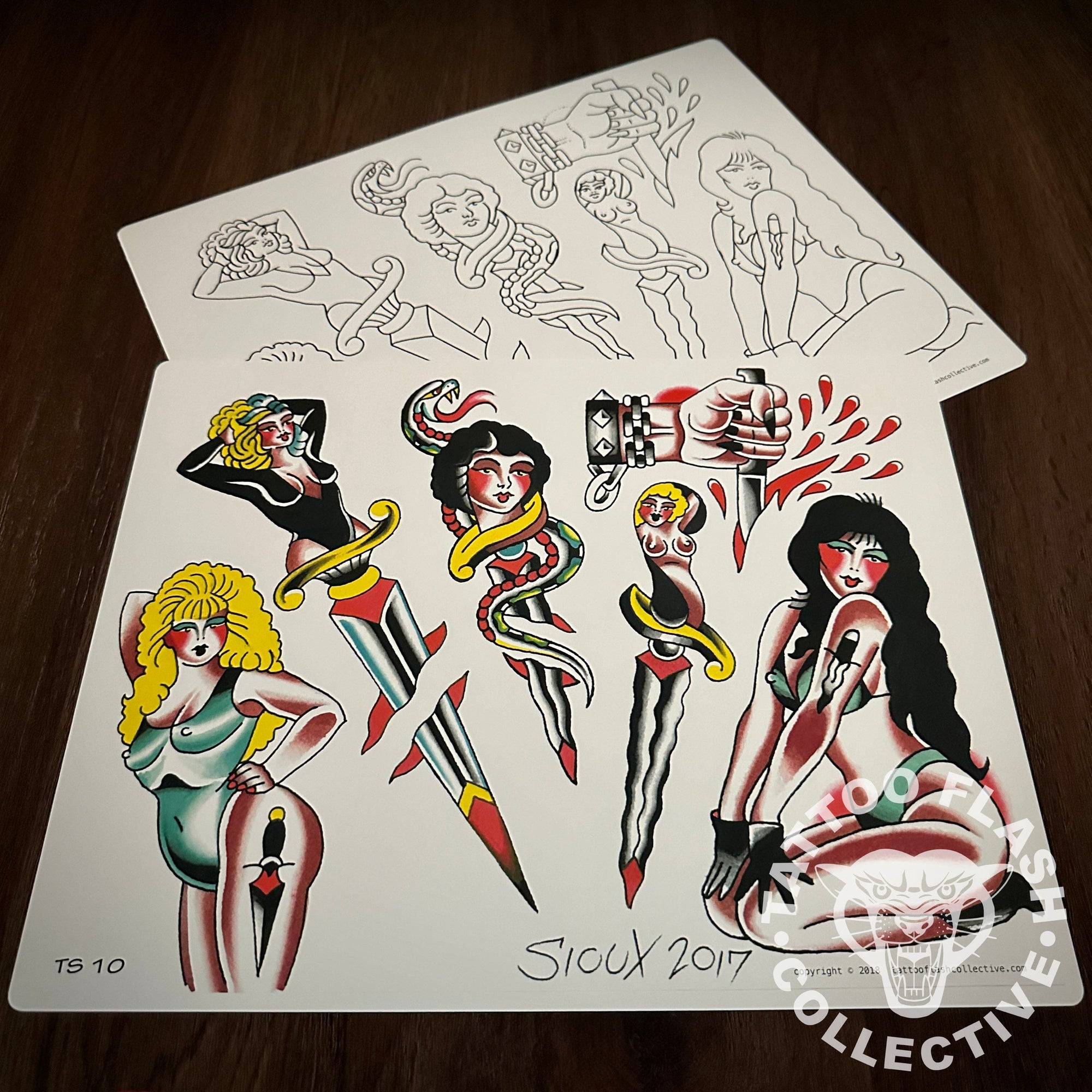 leina okumara Flash Leina Sioux Tattoo Flash #10 (old stock)